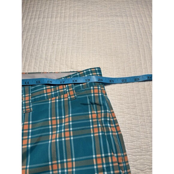 Men’s Callaway Golf Shorts Plaid 42 Green Orange - Picture 8 of 8